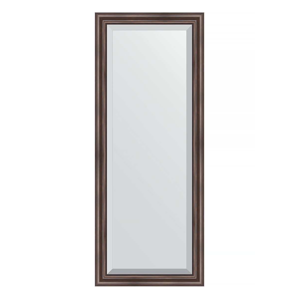 Зеркало настенное с фацетом EVOFORM в багетной раме палисандр, 56х141 см, BY 1164