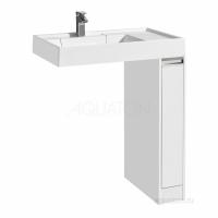Тумба под раковину AQUATON Лондри 20 белый с фасадом 1A236101LH010 фото в интернет-магазине Русалия