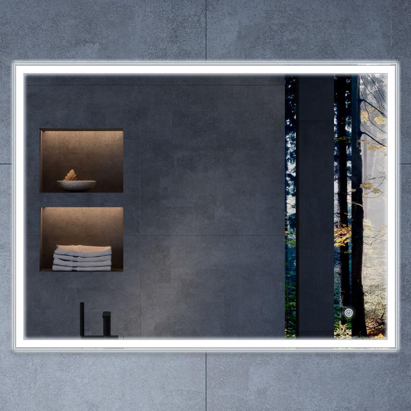 Зеркало LED VLM-3VN1007 1000х700 c сенсорным выключателем и диммером Vincea