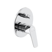 777100000 Jupiter, смеситель монтируемый в стену ванной - душевой, хром фото в интернет-магазине Русалия