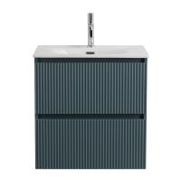 UNO База под раковину подвесная с фрезерованными ручками по всей длине фасада с двумя выкатными ящиками, Голубой Матовый, 700x455x608, UNO-700-2C-SO-AO Belbagno фото в интернет-магазине Русалия