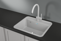 Кухонная мойка GRANULA Стандарт (5601, БЕЛЫЙ) фото в интернет-магазине Русалия