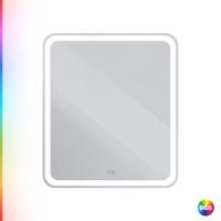 MULTICOLORE Зеркало со встроенной разноцветной подсветкой RGB и сенсорным выключателем CZR-SPC-MC-700-800-RGB-TCH, 12V, 220-240V, 700x800x30 CEZARES фото в интернет-магазине Русалия