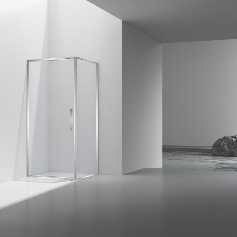 Душевой уголок Slim 8mm VSR-4SLP9010CL, 1000*900, хром, стекло прозрачное Vincea
