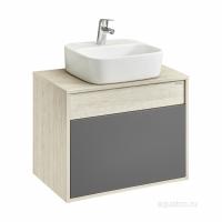 Тумба под раковину AQUATON Лофт Урбан 65 серый графит, дуб орегон 1A254001LQX60 фото в интернет-магазине Русалия