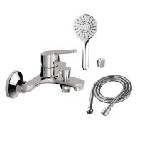 D1010008 Norma смеситель для ванны и душа с душевым набором в комплекте фото в интернет-магазине Русалия