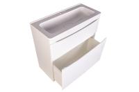 Тумба с раковиной Бергамо Мини 80 напольная, Люкс антискрейч белый Style Line фото в интернет-магазине Русалия