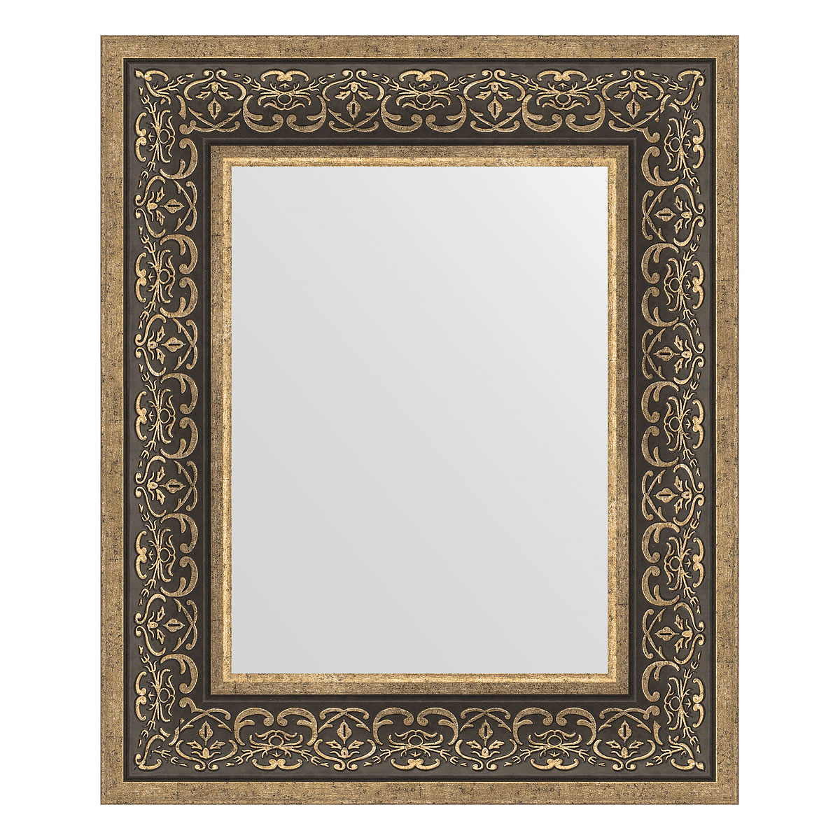 Зеркало настенное EVOFORM в багетной раме вензель серебряный, 49х59 см, BY 3032