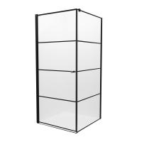 Душевое ограждение NEW TRENDY SUPERIA BLACK 90x90x195 L K-0596 фото в интернет-магазине Русалия