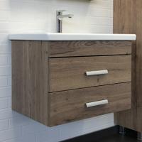 Тумба-умывальник Comforty Никосия 70П дуб темный с раковиной Como 70 фото в интернет-магазине Русалия