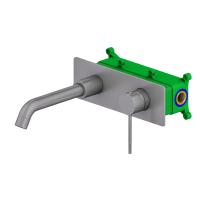 Смеситель для раковины встроенный Timo Saona (2371/18SM) черное золото фото в интернет-магазине Русалия