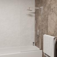 Шторка на ванну RGW SC-01 800, стекло прозрачное, профиль хром фото в интернет-магазине Русалия