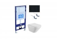 Set AQUATEK ЛИРА (рама AQUATEK Standard INS-0000012 с звукоиз.прокладкой+крепеж KKI-0000002+кнопкаKDI-0000012+унитаз ЛИРА AQ1155-00 с крышкой-сиденьем soft-close) фото в интернет-магазине Русалия