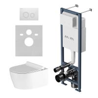 IS110101.DX77C1700 ErgoFit Инсталляция с клав L глянц белый с подвес унит Jupiter без ободка с сид Am.Pm фото в интернет-магазине Русалия