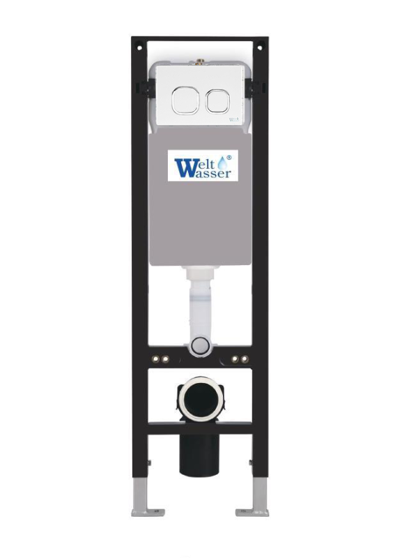 AMBERG 350 WT Инсталляция для подвесного унитаза. Белая кнопка WeltWasser