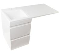 Тумба с раковиной Даллас 100 подвесной Люкс Plus белый ЭМАЛЬ Style Line фото в интернет-магазине Русалия