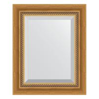 Зеркало настенное с фацетом EVOFORM в багетной раме состаренное золото с плетением, 43х53 см, BY 3353 фото в интернет-магазине Русалия