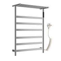 Полотенцесушитель электрический с полкой WONZON & WOGHAND ESSEN, Брашированный никель (WW-A403-BR) фото в интернет-магазине Русалия