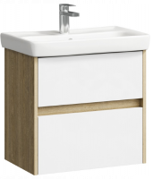 Подвесная тумба 60 City дуб балтийский CI0106DB + умывальник MODUO SLIM 60 UM-MOD60SL/1 Aqwella фото в интернет-магазине Русалия