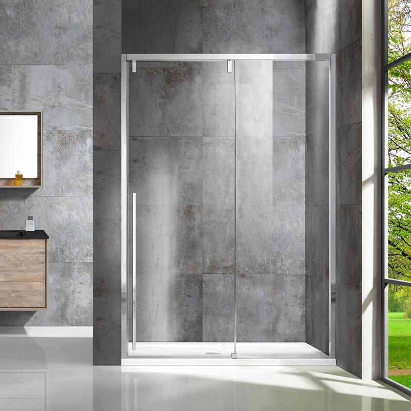 Душевая дверь Lugano VDS-1L150CL-1, 1500, хром, стекло прозрачное Vincea