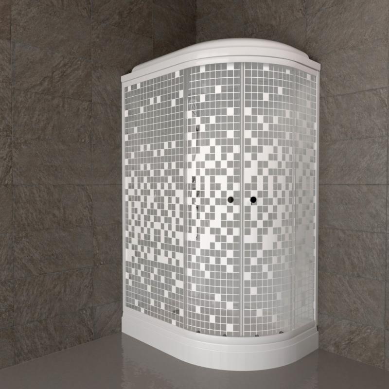 Душевая кабина Коралл 120*80 А лев. (6 мест+сифон D90) Щ0000061817 Тритон