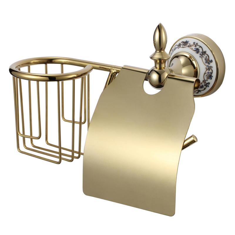 Держатель для туалетной бумаги и освежителя Savol S-R06851B, золото