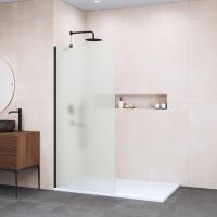 Душевая перегородка RGW WA-102B 600, стекло матовое-сатинат, профиль черный фото в интернет-магазине Русалия