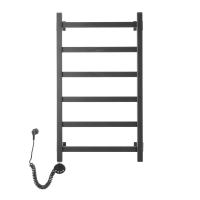 Электрический полотенцесушитель Квадро Плюс П6 400х800 EL черный, черный, матовый Domoterm фото в интернет-магазине Русалия