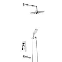 953510000 Gala встраиваемая душевая система со смесителем и изливом, хром Damixa фото в интернет-магазине Русалия