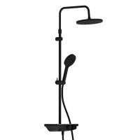 947760300 Apollo душевая система с ванно-душевым ТМС смесителем-полкой, черный Damixa фото в интернет-магазине Русалия