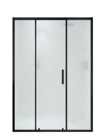 Душевая дверь раздвижная по центру MaybahGlass 1950*2100 стекло 6 мм сатин , профиль черный MGD-2803-6 фото в интернет-магазине Русалия