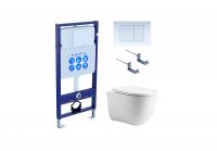Set AQUATEK КЛАССИК cm (рама AQUATEK Standard INS-0000012 с звукоиз.прокладкой+крепеж KKI-0000002+кнопкаKDI-0000009+унитаз КЛАССИК AQ1112-00 с крышкой-сиденьем soft-close) фото в интернет-магазине Русалия