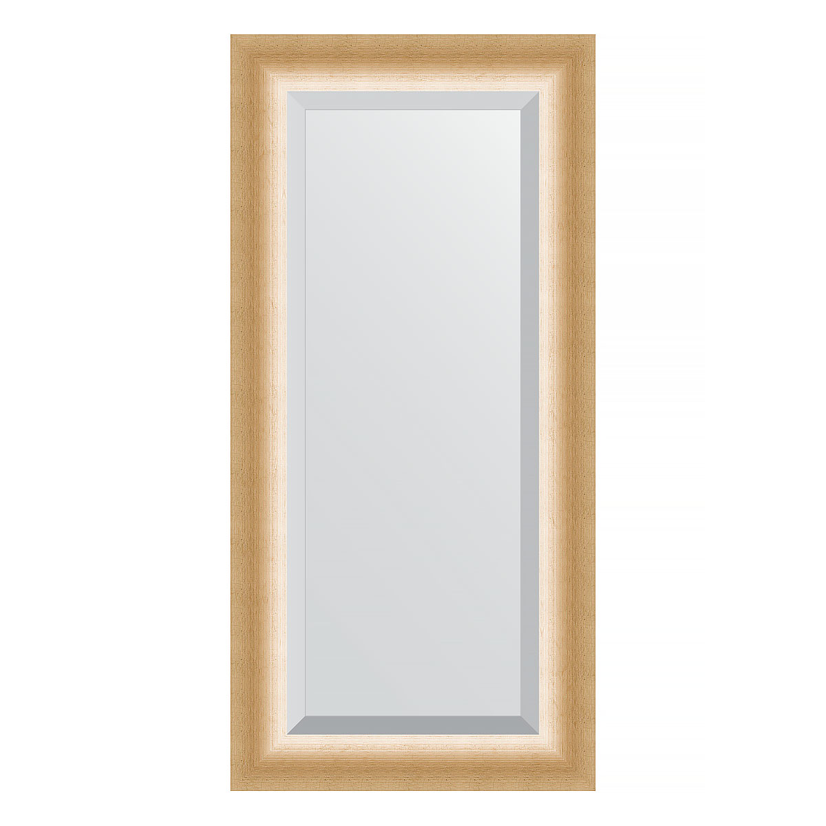 Зеркало настенное с фацетом EVOFORM в багетной раме травленое золото, 56х116 см, BY 1151