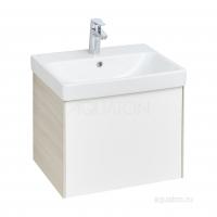 Тумба под раковину AQUATON Асти 55 белый глянец, ясень шимо 1A263101AXD70 фото в интернет-магазине Русалия