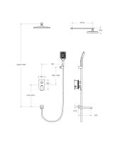 Душевой комплект встраиваемый с изливом  DUE-VDSET-CRM  Belbagno фото в интернет-магазине Русалия
