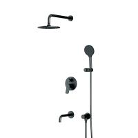 FB85A3RH32 X-Joy, набор: встроеный см-ль, излив, верхний душ 220 мм, ручн.душ, черный AM.PM фото в интернет-магазине Русалия