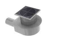 Душевой трап SMART DESIGN 15x15 cm, нерж.сталь ЧЕРНЫЙ 984-15-B Boheme фото в интернет-магазине Русалия