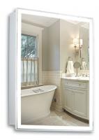 Зеркало-шкаф AZARIO Киото 60 (600х800) c подсветкой и диммером + часы (LED-00002358) фото в интернет-магазине Русалия