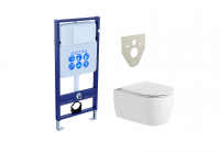 Set AQUATEK ЕВРОПА (рама AQUATEK Standard INS-0000012+звукоизоляционная прокладка+унитаз ЕВРОПА AQ1106L-00+тонкое сиденье с механизмом плавного закрывания) фото в интернет-магазине Русалия