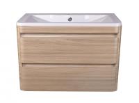 Тумба с раковиной Атлантика 90 Люкс подвесная, ясень перламутр Style Line фото в интернет-магазине Русалия