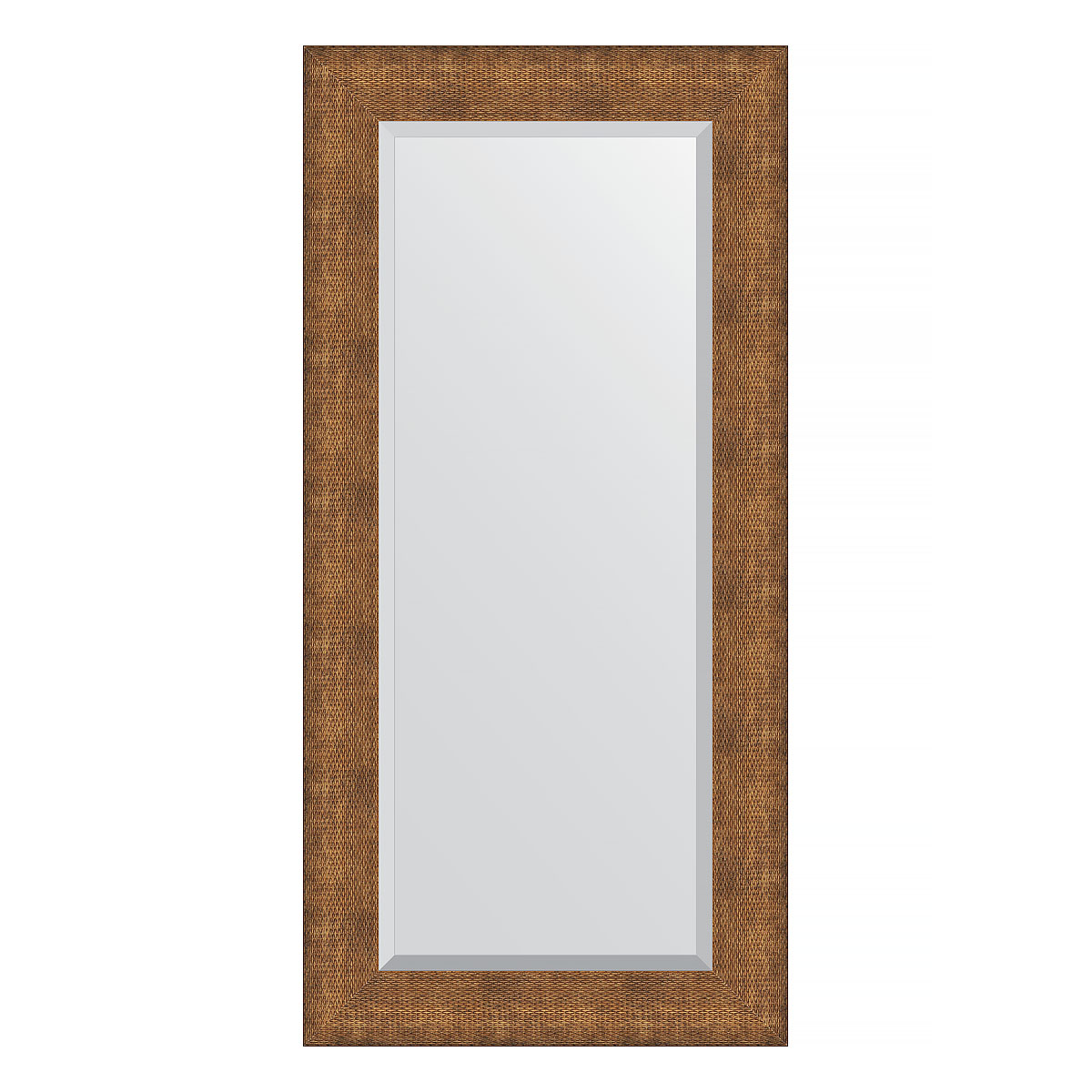 Зеркало настенное с фацетом EVOFORM в багетной раме медная кольчуга, 57х117 см, BY 3949