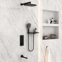 Душевой комплект VSFW-431T1RMB встраиваемый, термостатический, 3 режима, черный Vincea фото в интернет-магазине Русалия