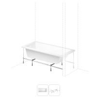 Акриловая ванна Catani 170х80х45 в наборе 2 в 1: акриловая ванна (левый разворот), металлический каркас S1-3712170L Lavinia Boho фото в интернет-магазине Русалия