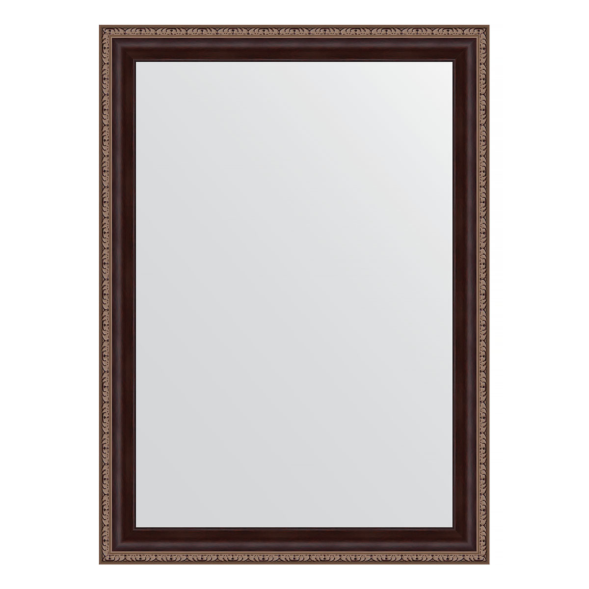 Зеркало настенное EVOFORM в багетной раме махагон с орнаментом, 53х73 см, BY 3640