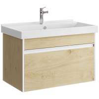 Подвесная тумба 80  Urban дуб давос URB0108DD + умывальник Фест 800 FST80SLWB01 Aqwella фото в интернет-магазине Русалия