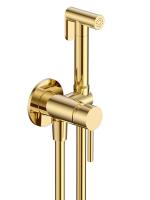 AQM6217GG Siena Готовый комплект гигиенического душа (скрытый монтаж, латунная лейка), Glossy gold фото в интернет-магазине Русалия