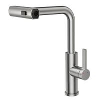 Смеситель для кухни с выдвижной лейкой RUSH Tinos (TI3732-18) фото в интернет-магазине Русалия