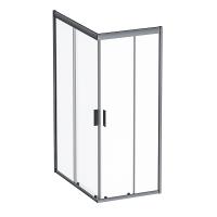 W90G-404-120280-BT Gem Twin Slide 120x80. Душевое ограждение,120x80, профиль черный мат., стекло про Am.Pm фото в интернет-магазине Русалия