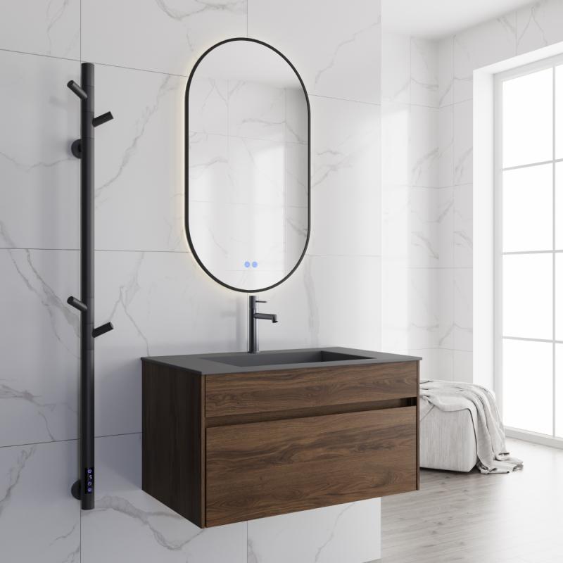 База под раковину Chiara 800 подвесная, 1 выкатной ящик soft-close, C.Oak Vincea