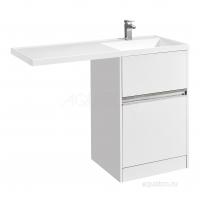 Тумба под раковину AQUATON Лондри 60 белый с фасадом 1A235901LH010 фото в интернет-магазине Русалия